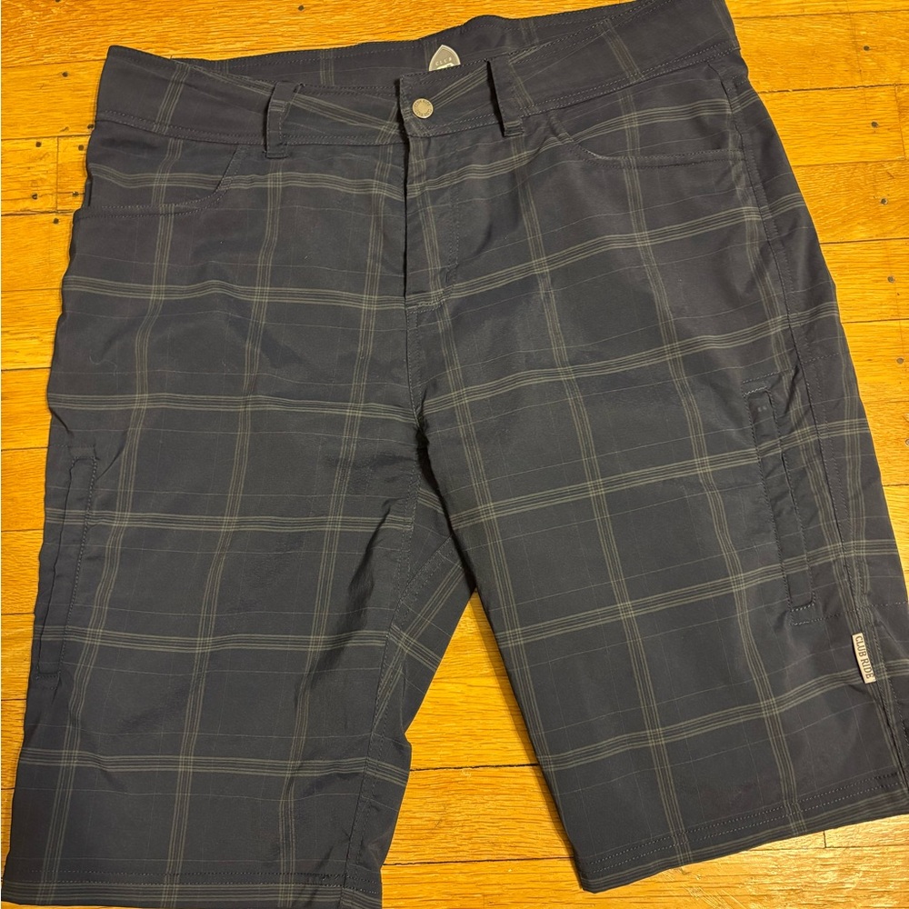 Men's Club Ride Navy Plaid shorts